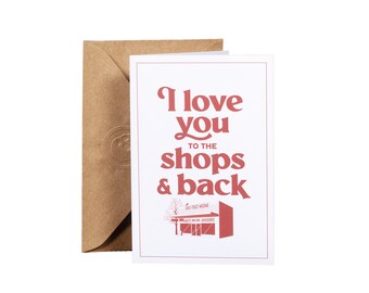 Vintage Milk Bar Greeting Card | I Love You Card | Retro Australiana Gift | Shops & Back