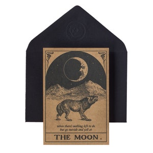 Moon Tarot Greeting Card