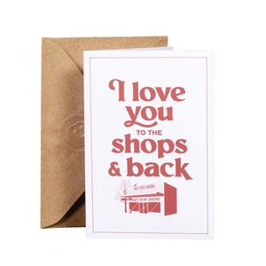 Shops and Back Greeting Card