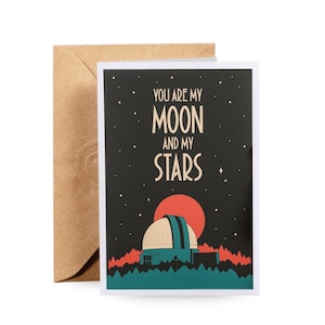 Biglietto di auguri Luna e stelle