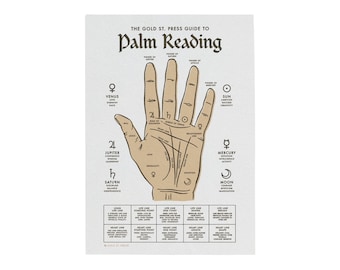 Guía para la lectura de la palma de la mano Impresión artística