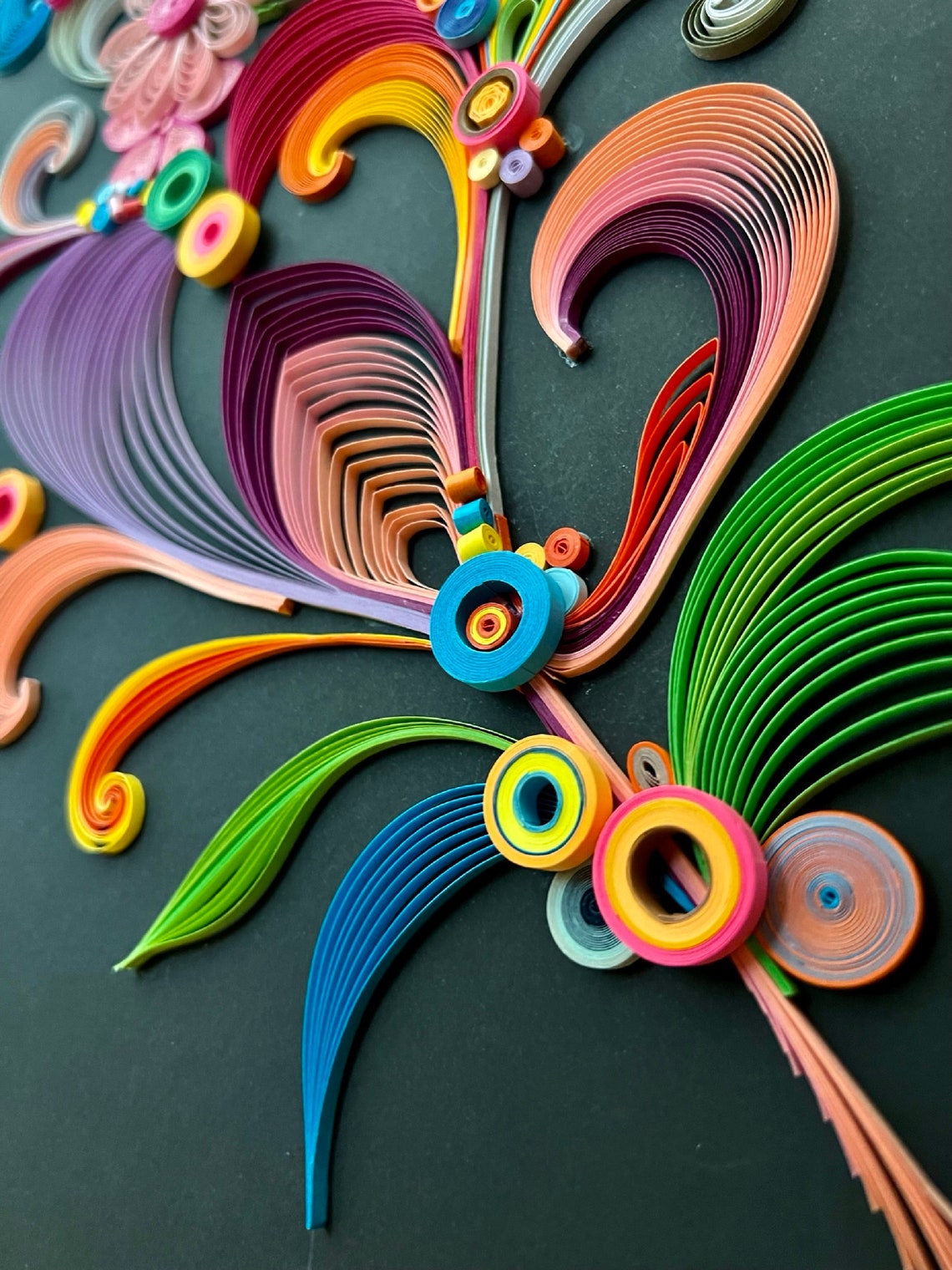 Flowers Set 2 Frames Handmade Quilling Paper Art Gift Ideas Etsy