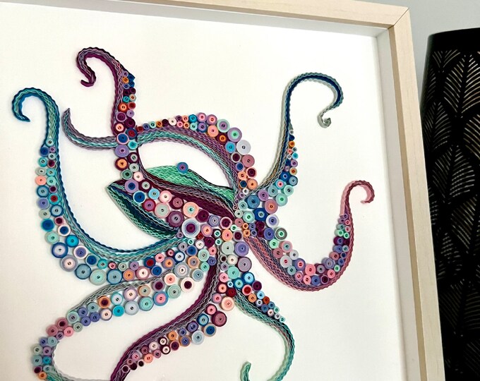 Octopus Quilling Art, Handmade,home Decor,wall Hanging,gift Etsy