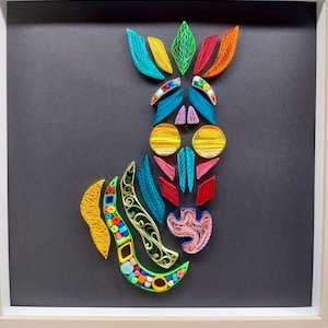 Handmade Quilling Paper Art - Abstract Animal Faces | Unique Wall Decor