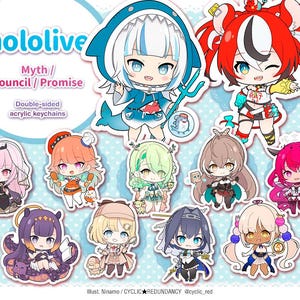 hololive Myth/Council/Promise | acrylic keychains & stickers