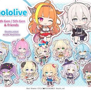 hololive 4th Gen/5th Gen & friends | acrylic keychains + stickers