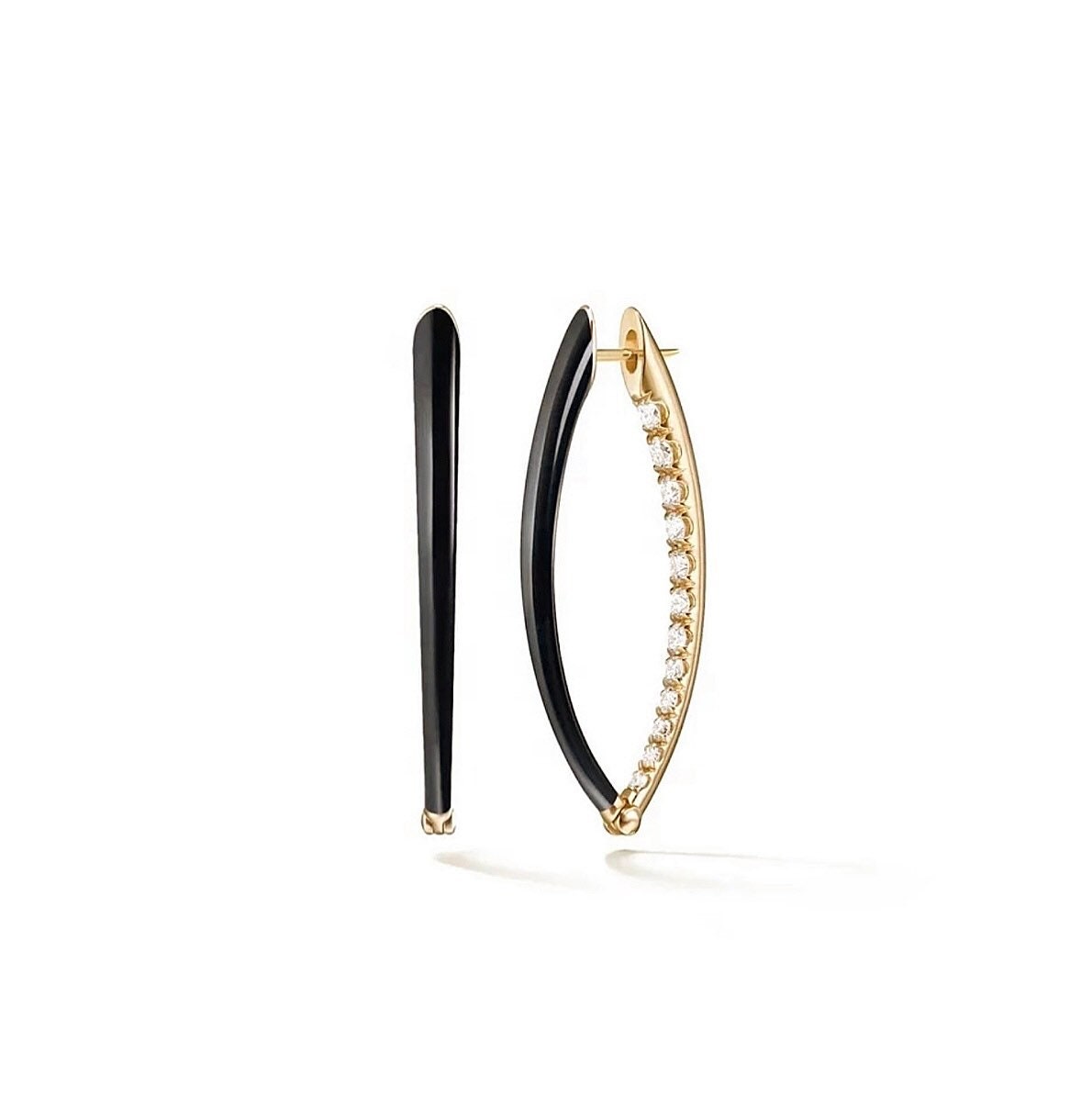 925 Sterling Silver | Gold Plated Oval Hoop Earrings