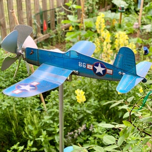 Wind spinner Aircraft model Corsair F4U in stainless steel