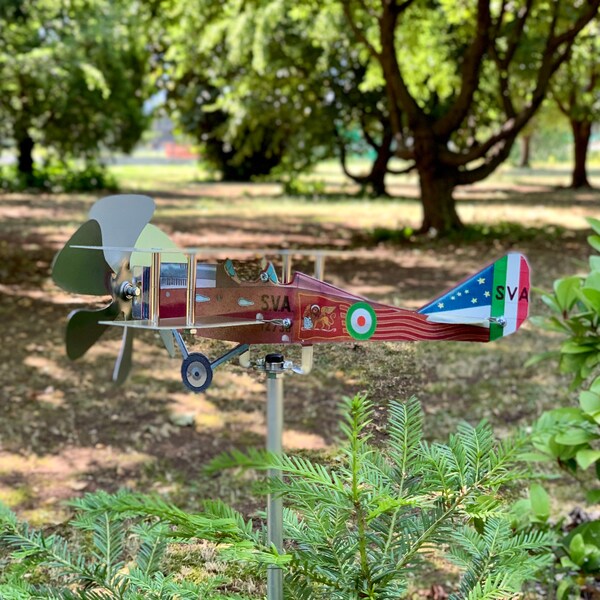 Metal Airplane Wind Spinner Etsy