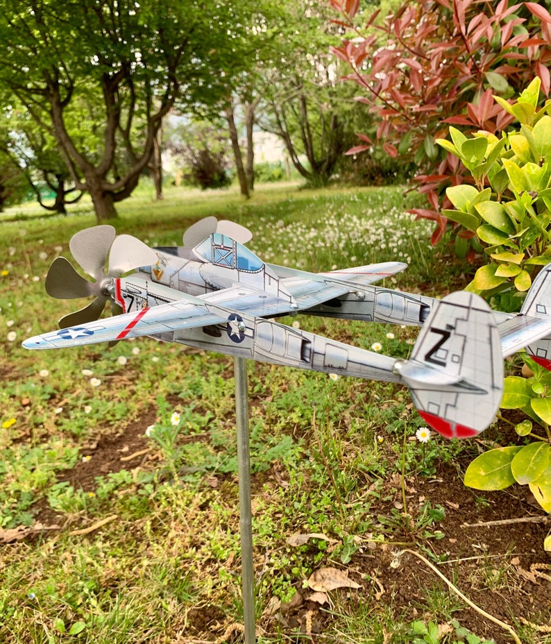 Wind Spinner Aircraft, Model Lockheed P38 J Lightning, Faithful