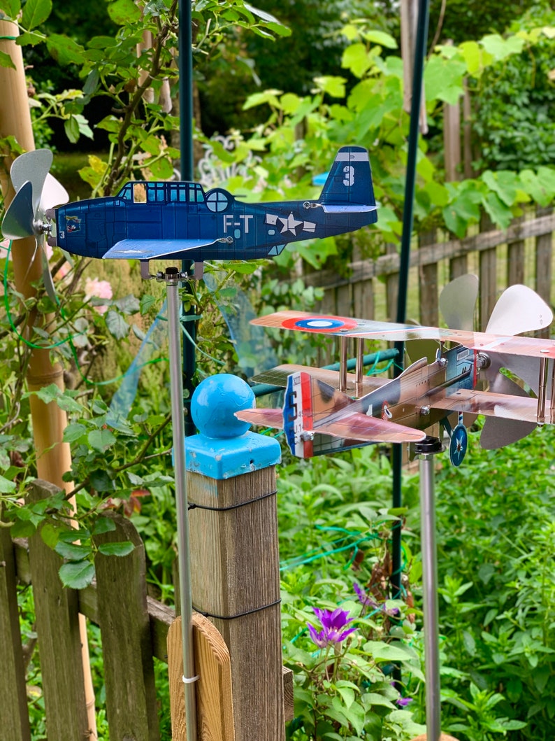 Airplane Wind Spinner Aircraft Pinwheel for Garden Etsy