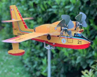 Wind Spinner Aircraft model Canadair CL-215 in stainless steel