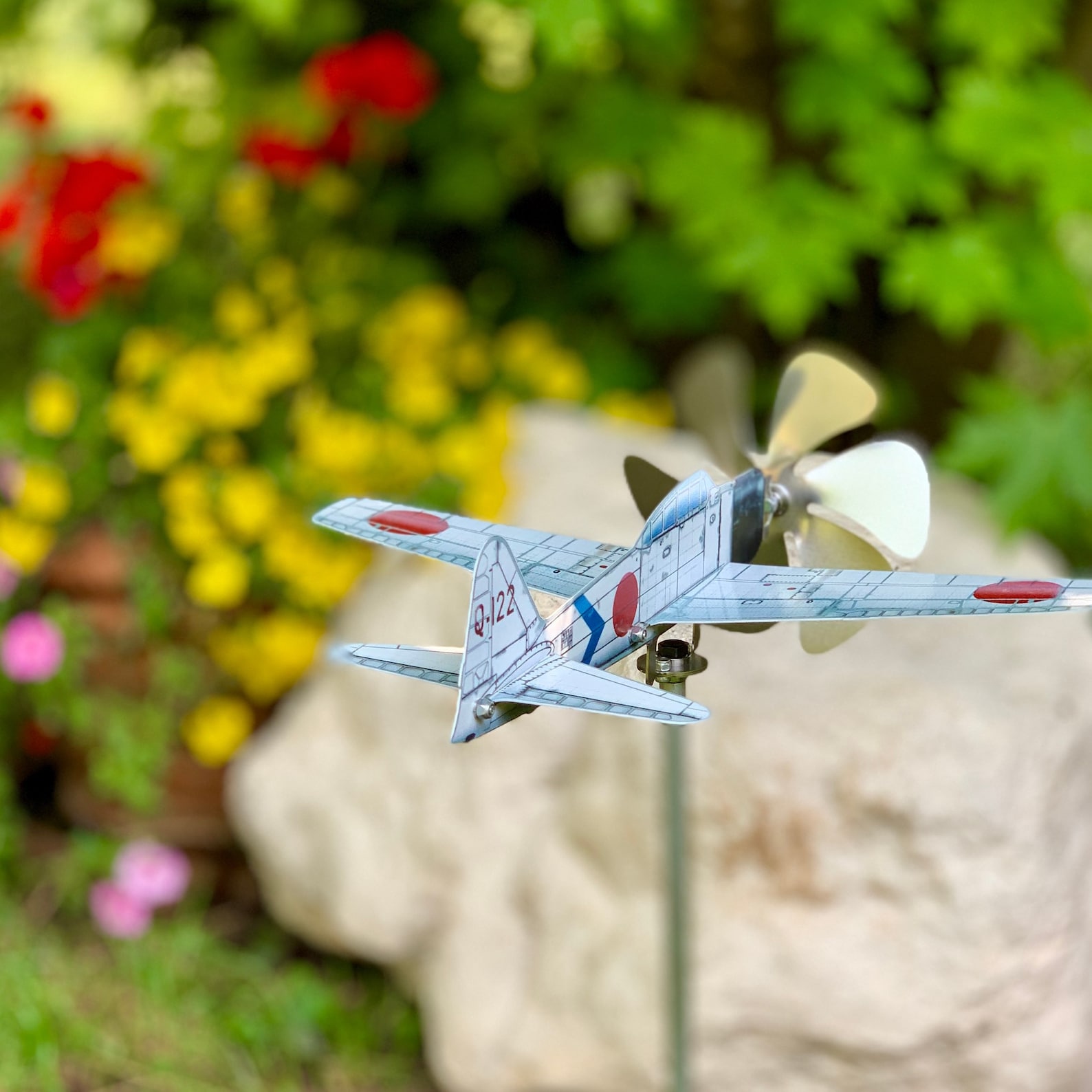 Airplane Wind Spinner Aircraft Pinwheel Garden Decor Etsy