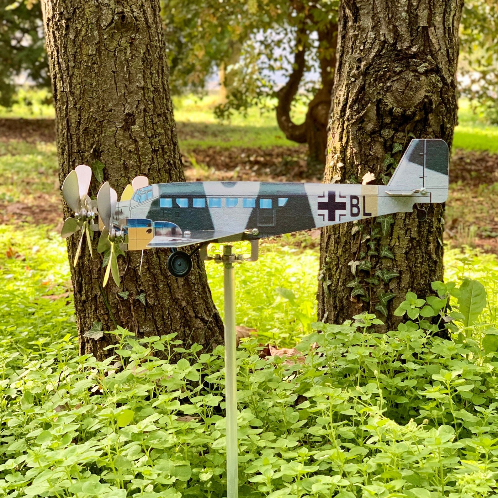 Airplane Wind Spinner Aircraft Pinwheel for Garden Junkers Ju Etsy