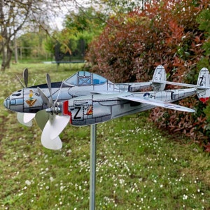 Aereo Segnavento modello Lockheed P-38J Lightning in acciaio inox