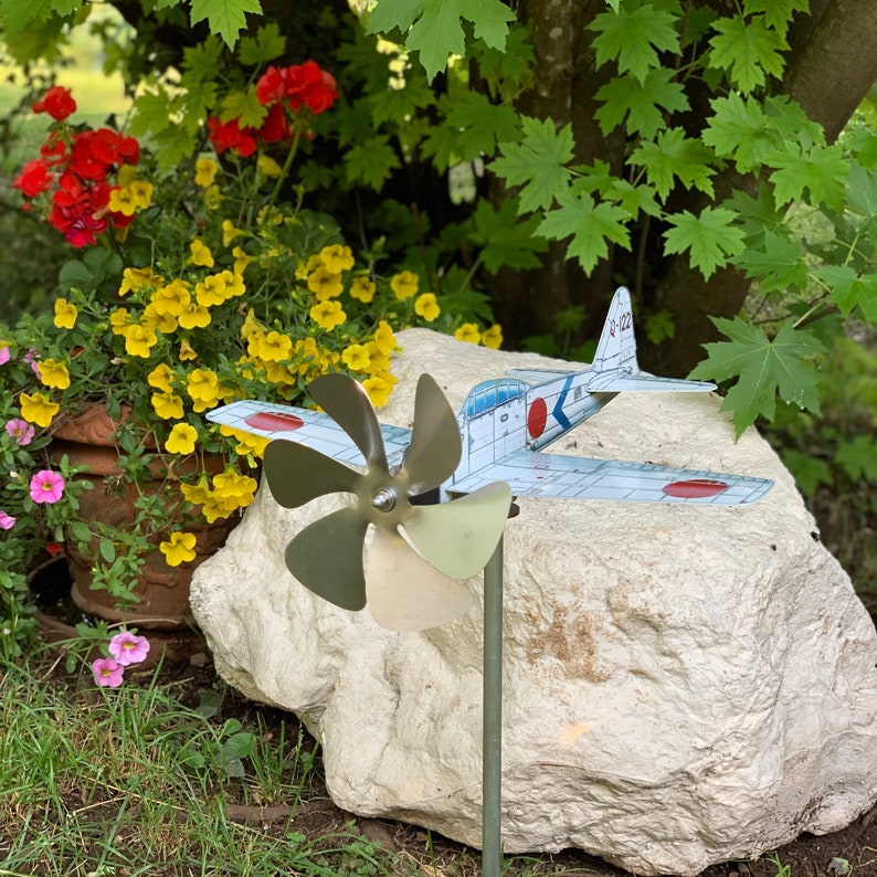 Airplane Wind Spinner Aircraft Pinwheel Garden Decor Etsy