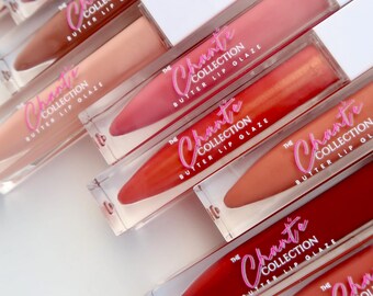 Nude Lip Gloss | Brown Lip Gloss Tube | High Shine Non Sticky Lip Glaze | Pigmented Lip Gloss | Moisturizing Gloss | Vegan Lip Gloss