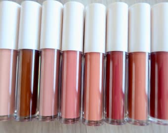 Ready to Sell Nude Lip Gloss Bundle | Prefilled Lip Gloss Tubes | Neutral Gloss Set | Lip Gloss Vendor