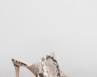 snakeskin mule shoes