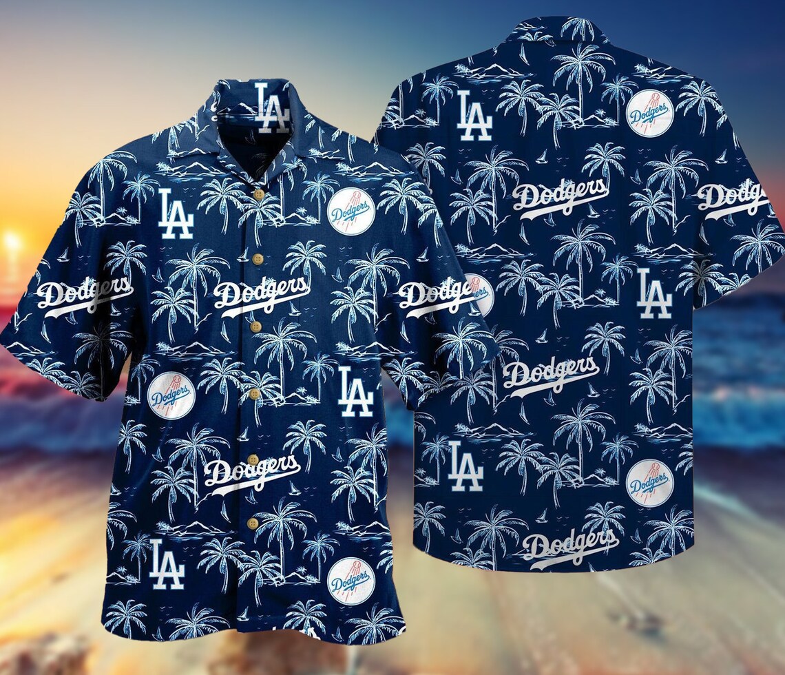 Los Angeles Dodgers Hawaiian shirt LA Dodgers Aloha Tropical | Etsy