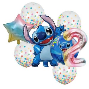 Miotlsy Lilo and Stitch Décorations de fête, stitch fête ballons, de fête  d'anniversaire Les décorations de fête d'anniversaire, comprennent des  bannières, ballons de fête d'anniversaire : : Cuisine et Maison