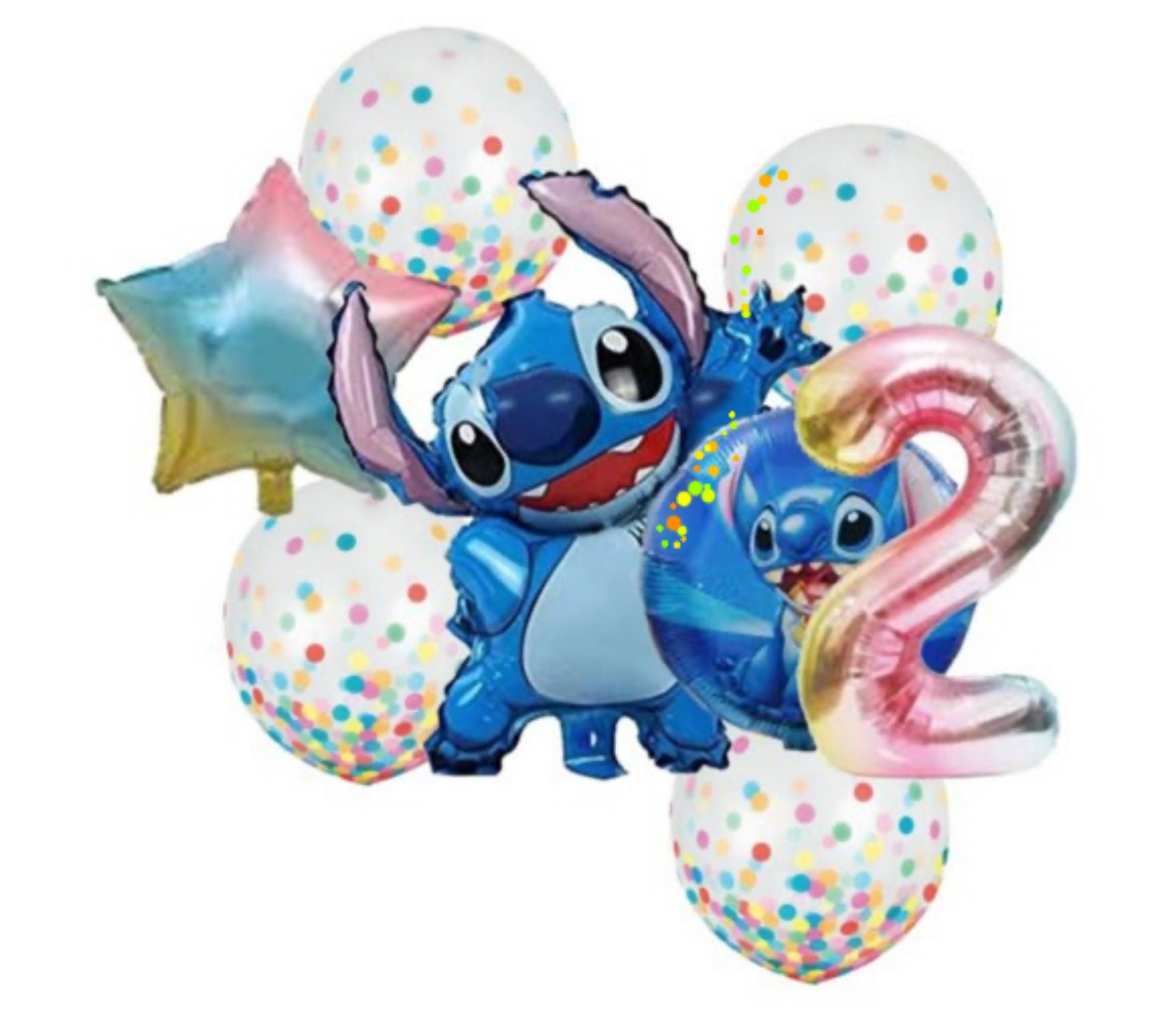 Stitch,balloon,foil,blue,multicolor,birthday,supplies,theme,set,party, balloons,costume,outfit,tableware,birthday Party,star,lilo,decoration 