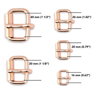 Dog Collar Buckle - Rose Gold Roller Buckle - Heel Roller Buckle - Metal Buckle Hardware Wholesale - Bridal Buckle Supplies - Steel Buckle