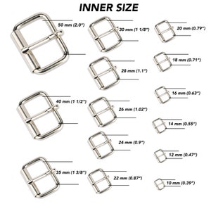 Boucle de collier de chien - Boucle à rouleau - Gros matériel de boucle en métal - Nickel argenté en acier inoxydable - Boucle de mariée - Fournitures de boucle de chat