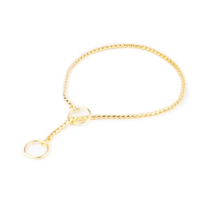 Snake Chain Show Choke Collars - 5mm Gold Chain Dog Collar - Snake Chain Collar - Choker Collar - Gold Dog Collar - Brass Gold Plated