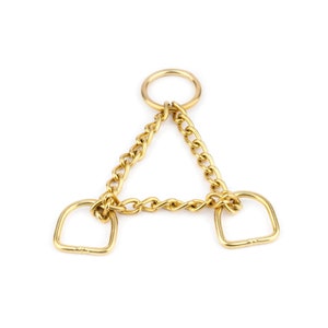 Martingale Dog Collar Chain - Dog Collar Hardware Metal - Solid Brass Chain Gold Choker - Half Choke Chain D Ring - Dog Collar Making Diy