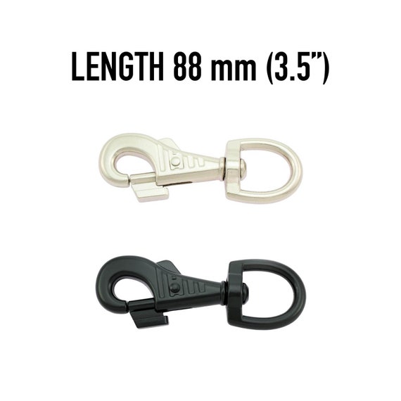 Deluxe Spring Snap Hook With Safety Lock 88mm Trigger Clip Swivel