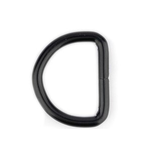 D Ring For Dog Collars Hardware 16 mm Steel Metal 5/8 inch Black Matte Welded Webbing Half Ring Leather Craft Saddlery Haberdashery Bild 3