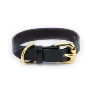 Cat Collar, Leather Collar For Cat, Solid Brass Buckle, Black Cat Collar, Leather Cat Collar, Handmade Cat Collar, Real Leather Collar 15 Mm