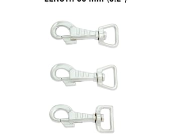 DELUXE Snap Hook 80mm - Trigger Clip Swivel - Eye width 20mm 22mm 25mm - Hardware Swivel Carabiner - Dog Leash Metal Heavy Duty Clip