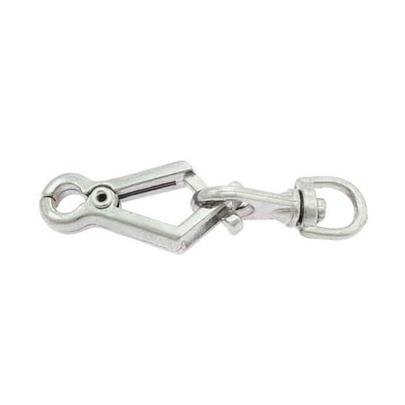 Scissor Snap Hook 62 Mm Quick Release Hunting Dog Leash Silver