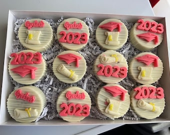 Graduation Chocolate Covered Oreos 12 Count