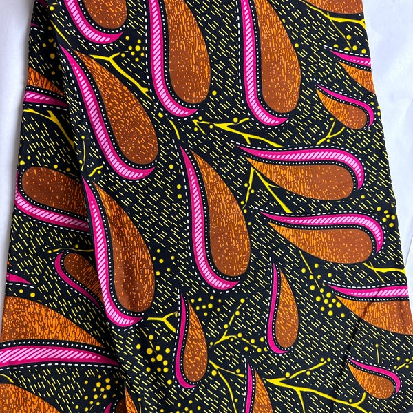 African Fabric - Ankara -  Pink African Print Fabric - African Clothing Fabric - Dressmaking Fabric