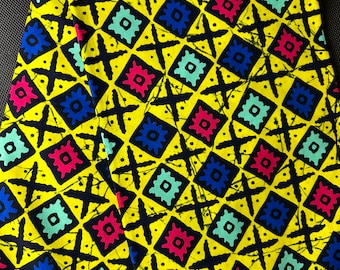 African Fabric - Yellow Ankara Fabric - African Print Fabric - Ankara