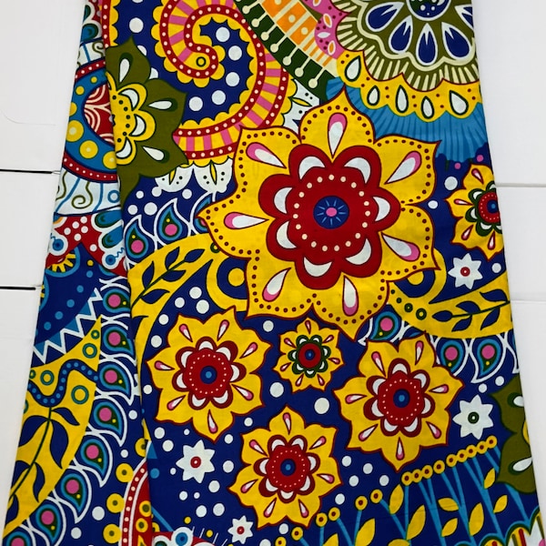 African Fabric - Yellow Ankara - African Clothing - Craft African fabric - Cotton African Fabric - Ankara Print - African Style