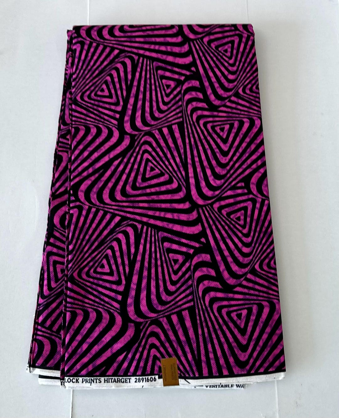 Earthy Ankara Fabric with Brown and Purple Leaves main image 0