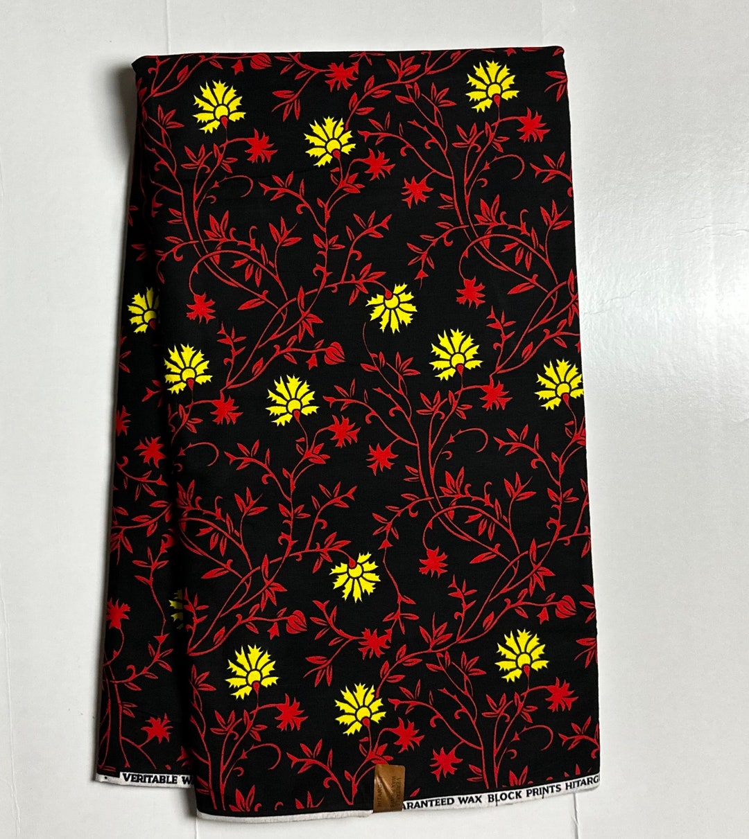 African Print Fabric, Ankara - Red, Yellow Fabric - Etsy