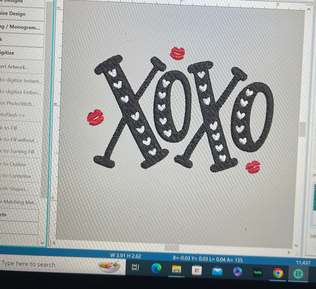 Xo Xo Embroidery Design - Etsy