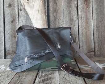Details about   Horse leaves camoflage deer Messenger carry-all tote tool bag handbag body bag 