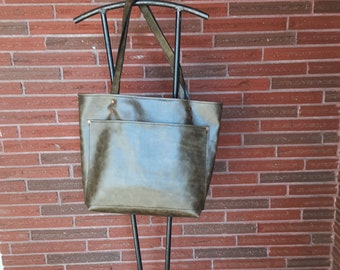 Handmade leather tote,