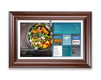 Walnut Bezel Frame for Echo Show, Decorative Wall Mount