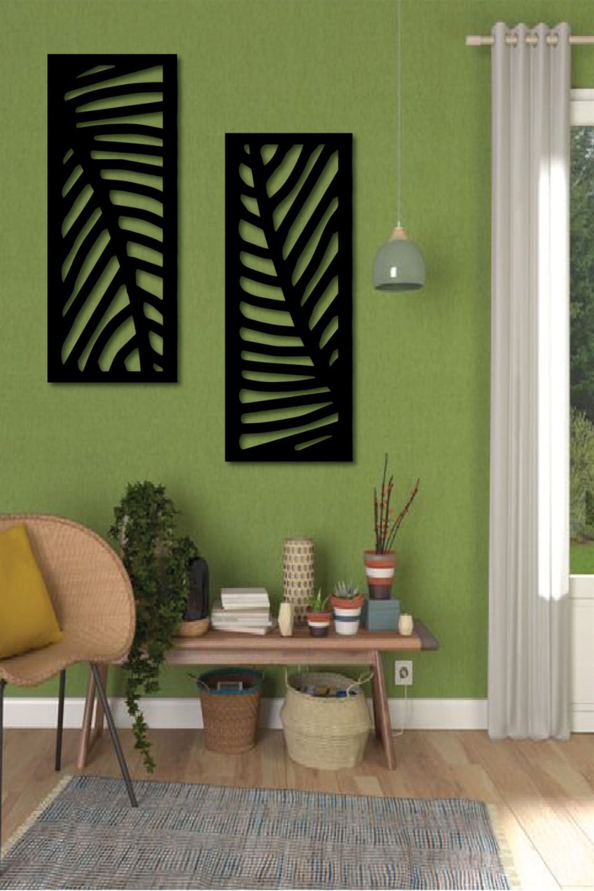 Leaves Metal Wall Art Nature Metal Wall Decor Hanging Leaves Etsy