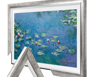 Silver TV Frame, Customizable TV Decor, Fits All Brands