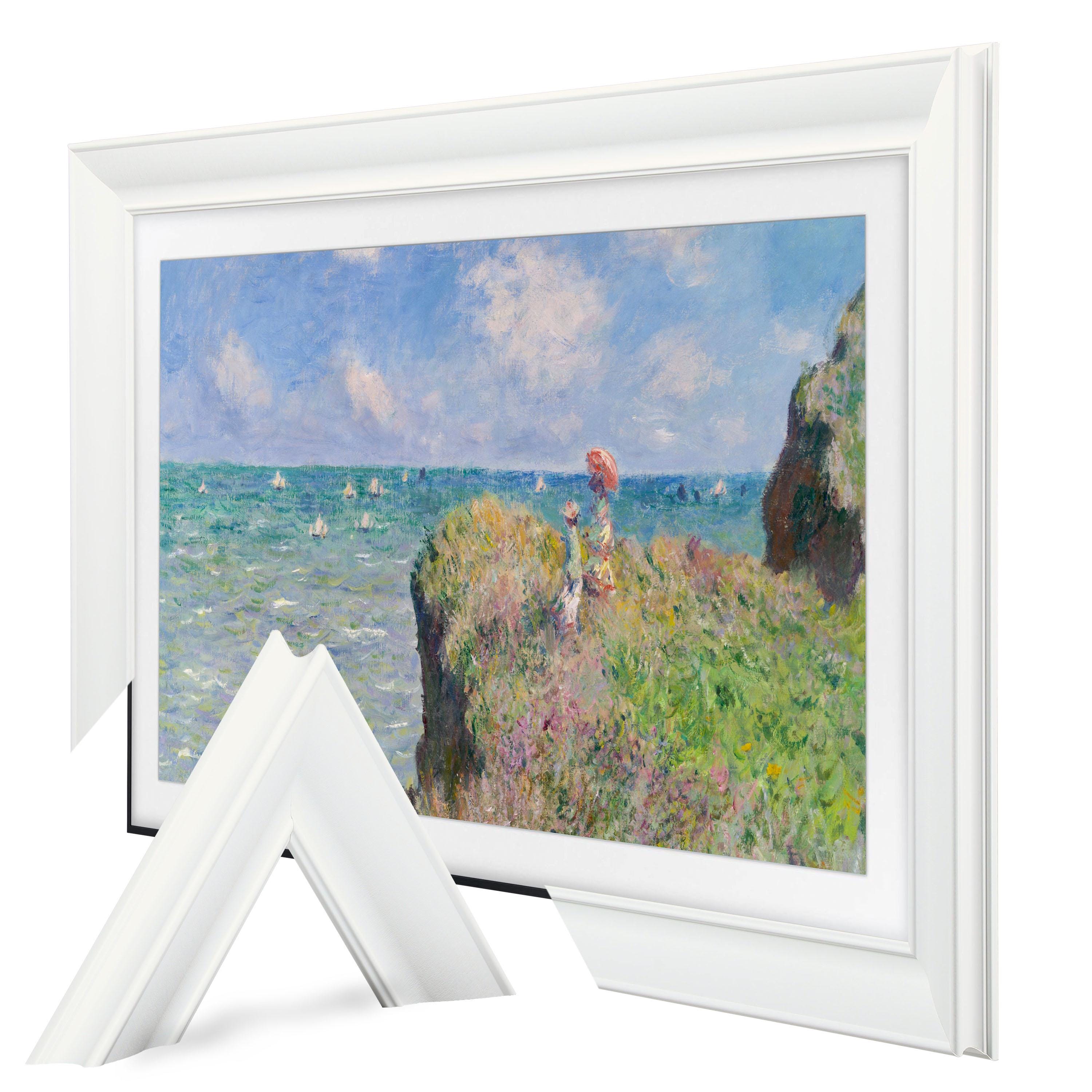 Modern White TV Frame, Compatible with all TV Brand, Customizable TV Frame, Decorative Frame