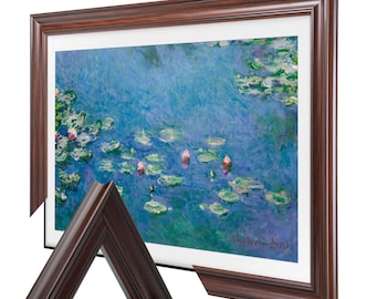 Walnut TV Frame, The Frame Tv Bezel, Customizable TV Frame, Compatible with all TV Brand, Decorative Frame