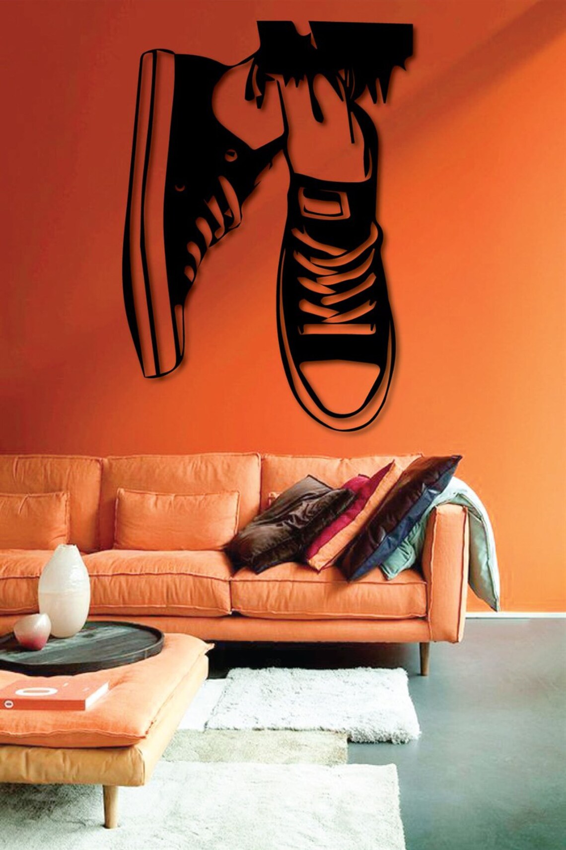 Shoes Metal Wall Art Hanging Shoes Wall Decor Metal Wall Etsy